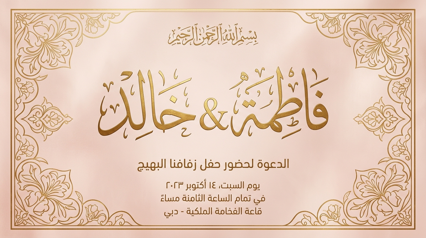 مخطوطات بالذكاء الاصطناعي على تصاميم المناسبات في أندلسي