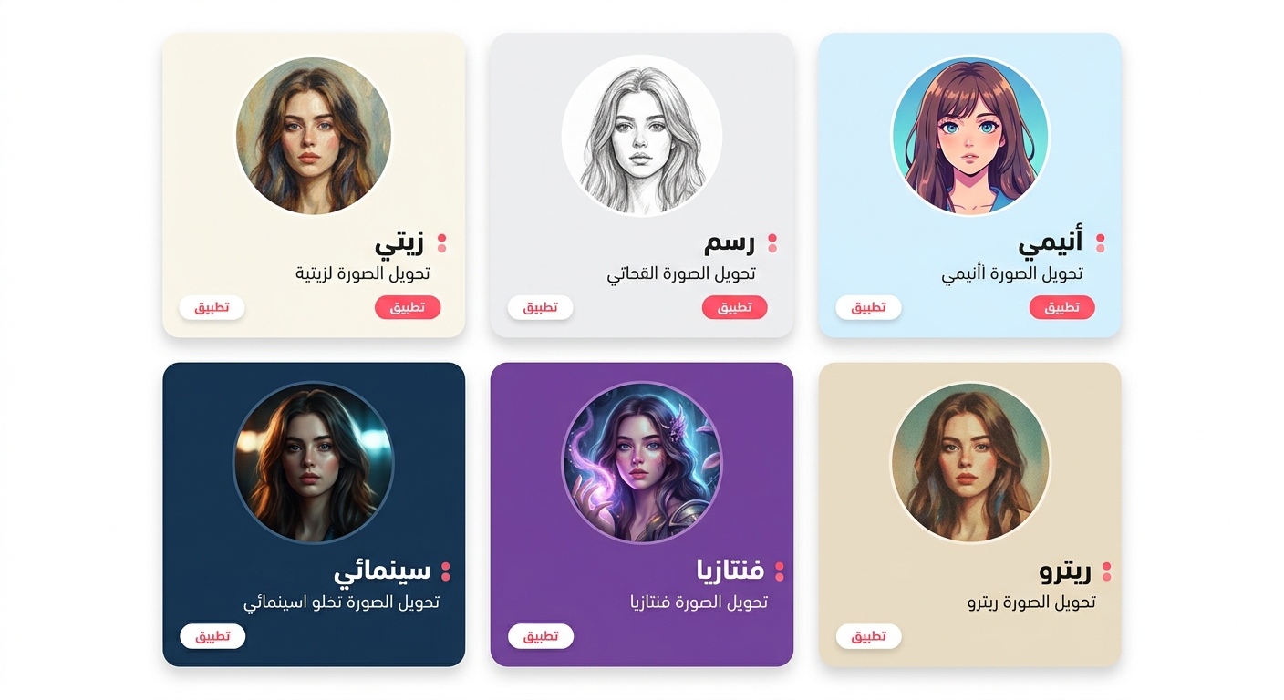 عشرات الأنماط الفنية في تطبيق أندلسي