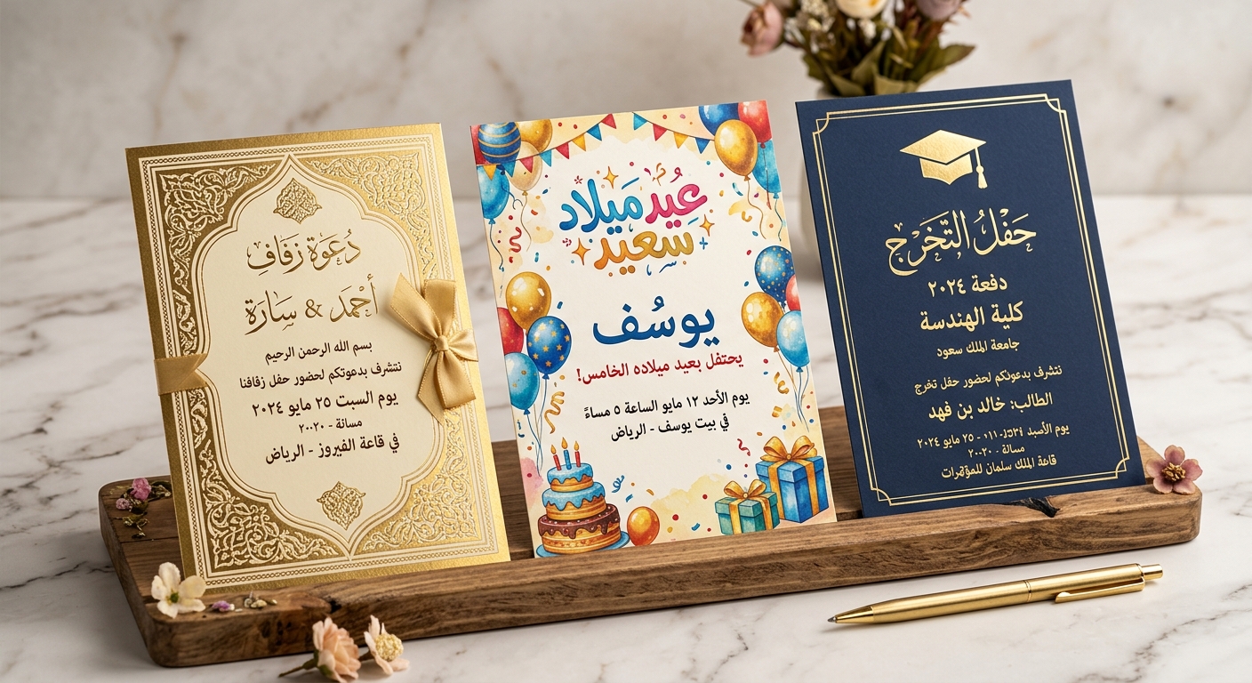 قوالب دعوات الزفاف العربية في أندلسي
