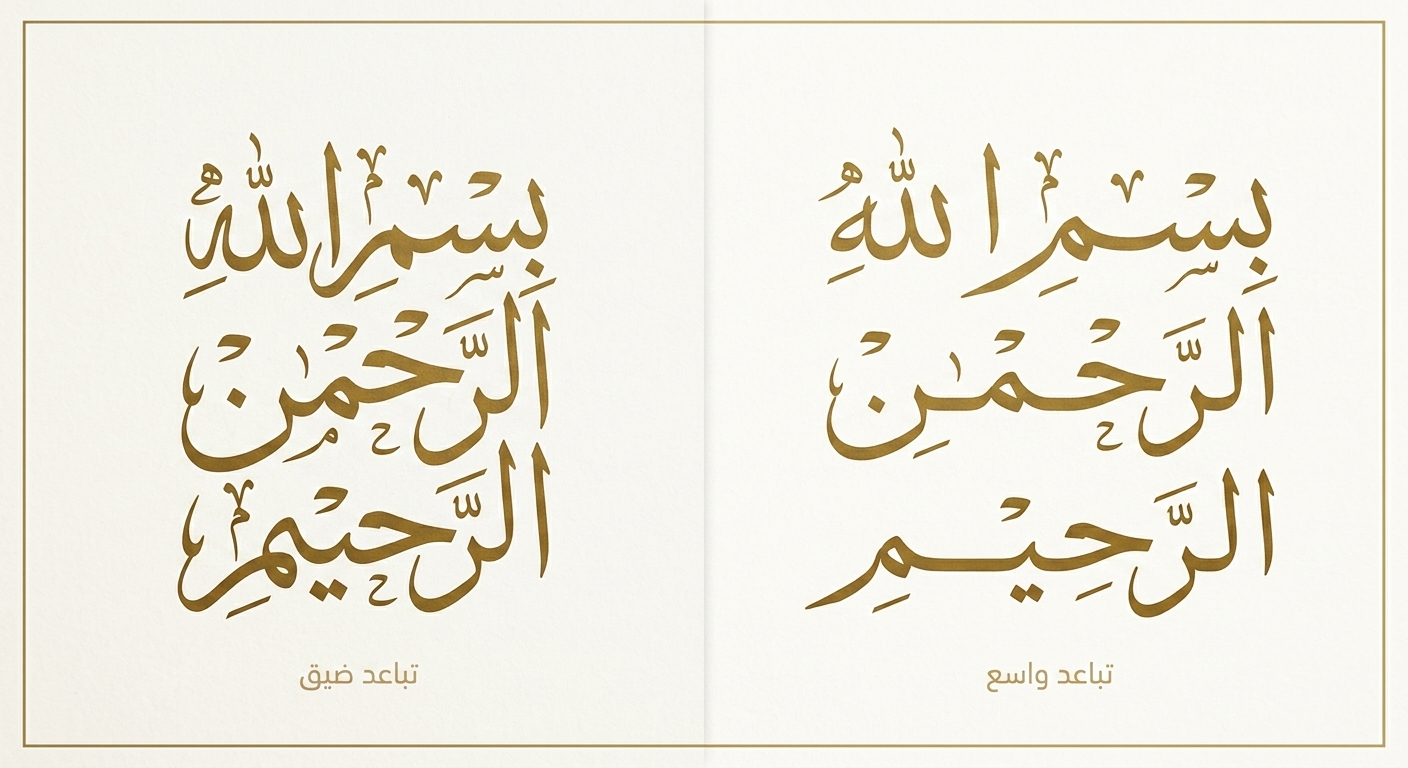 ضبط تباعد الأحرف العربية في أندلسي