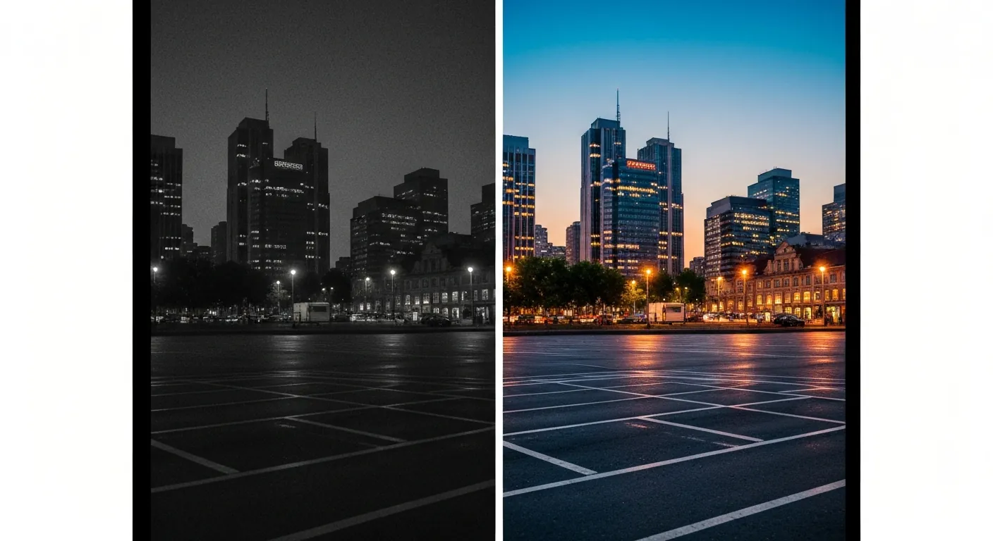 قبل وبعد تحسين جودة الصورة بالذكاء الاصطناعي