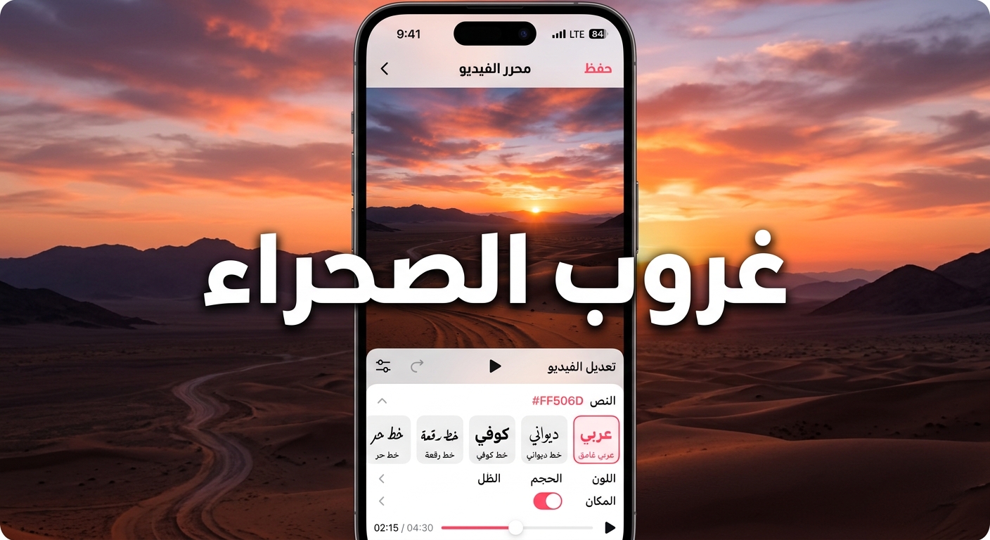 إضافة نص عربي على الفيديو في أندلسي